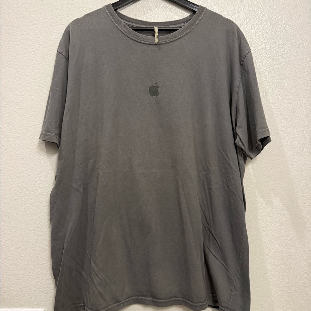 Vintage Apple Tech Grey Center Logo Company Mens T-shirt XL 24x29